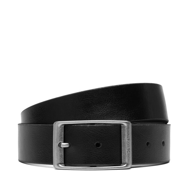 Pasek Calvin Klein Casual Round Buckle Tumbled 35Mm LV04D7123G Czarny