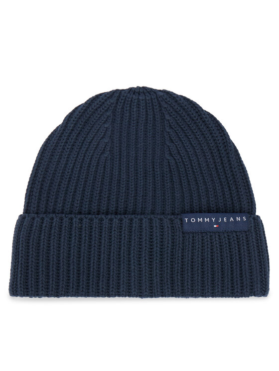 Tommy Jeans Czapka Tjm Linear Logo Beanie AM0AM14865 Granatowy