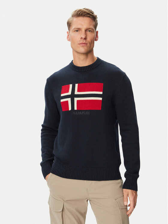 Napapijri Sweter D-Mura C NP0A891U Granatowy Regular Fit