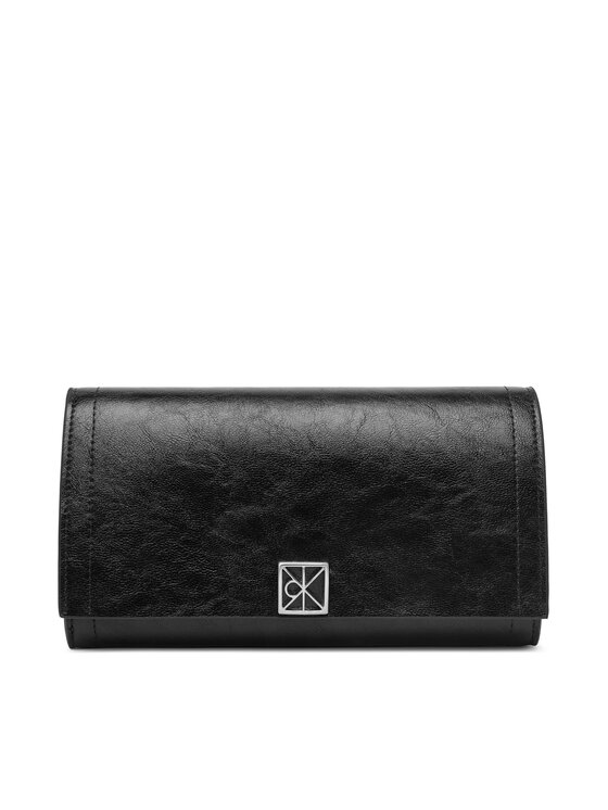 Calvin Klein Portfel Emblem Hw Long Bifold LV04F1316G Czarny