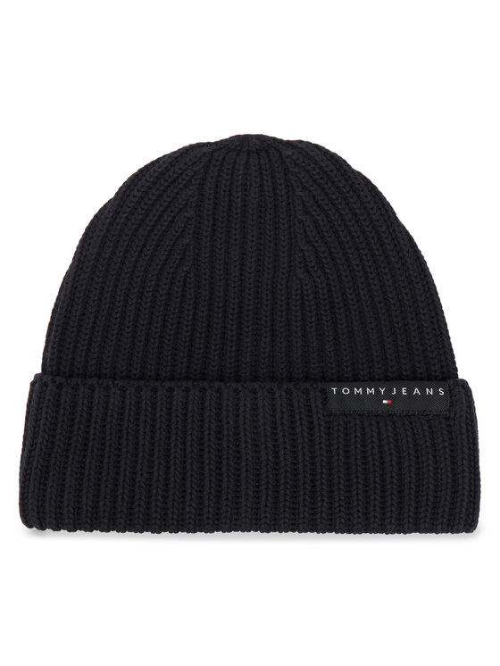 Tommy Jeans Czapka Tjm Linear Logo Beanie AM0AM14865 Czarny