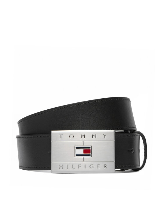 Tommy Hilfiger Pasek Th Flag Plaque Belt AM0AM14322 Brązowy