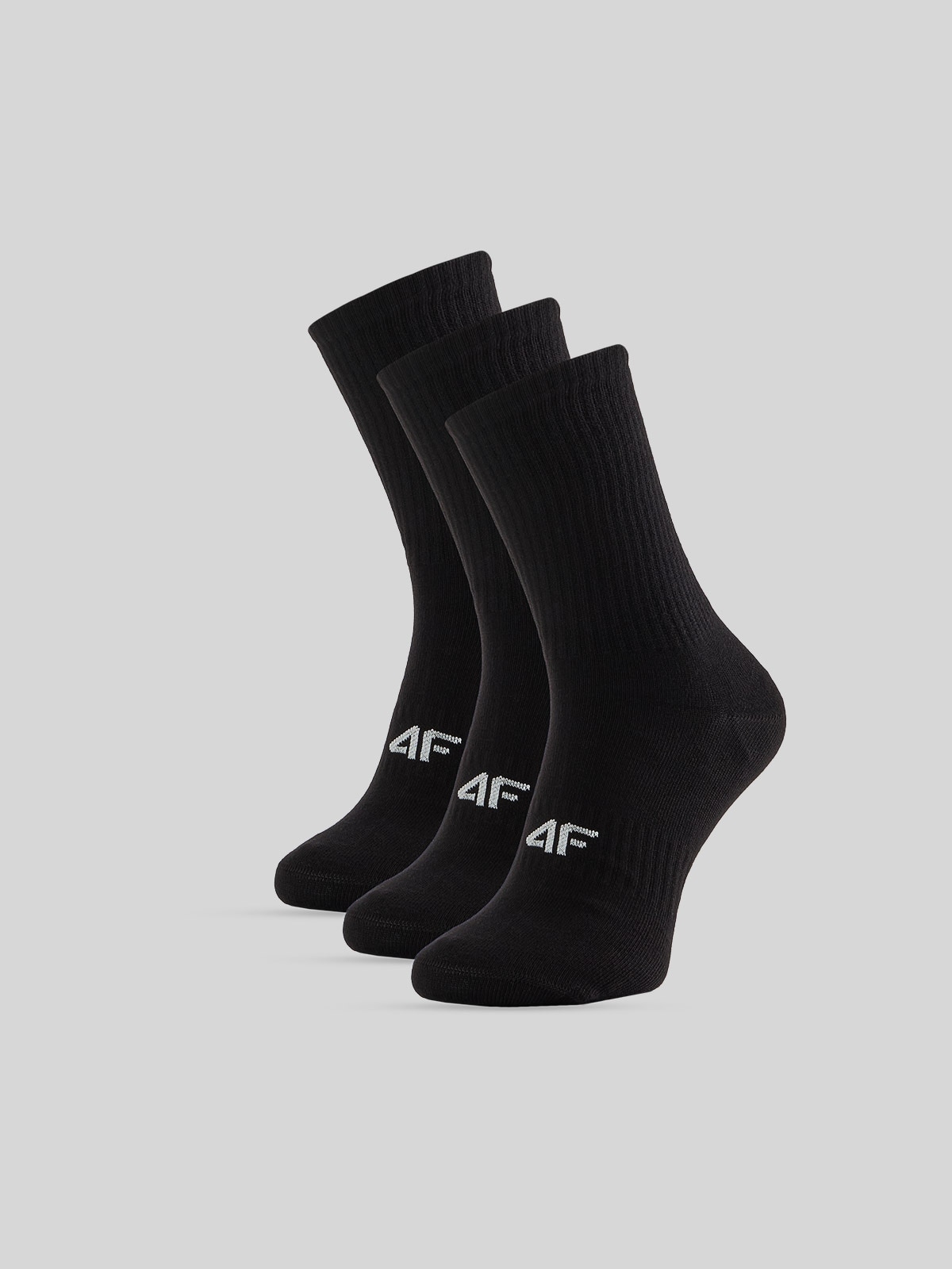 4F Skarpetki długie (3-pack) męskie - czarne 39-42