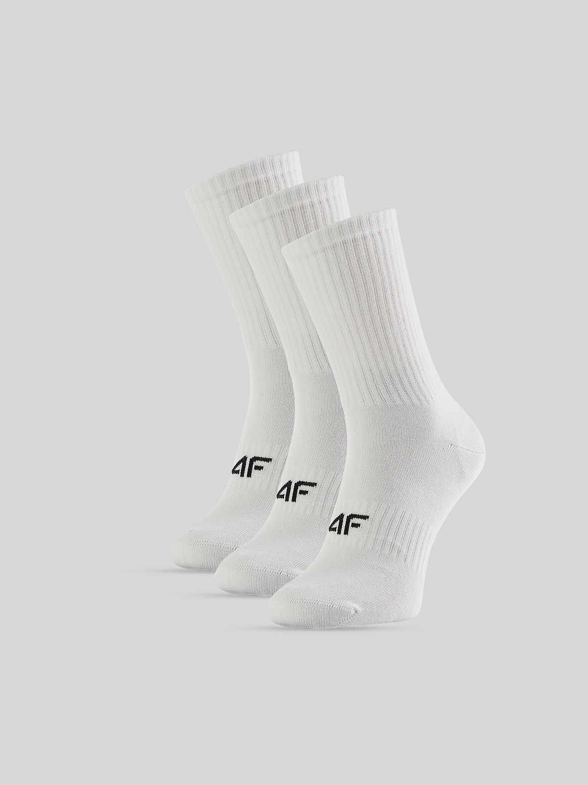 4F Skarpetki długie (3-pack) męskie - białe 39-42