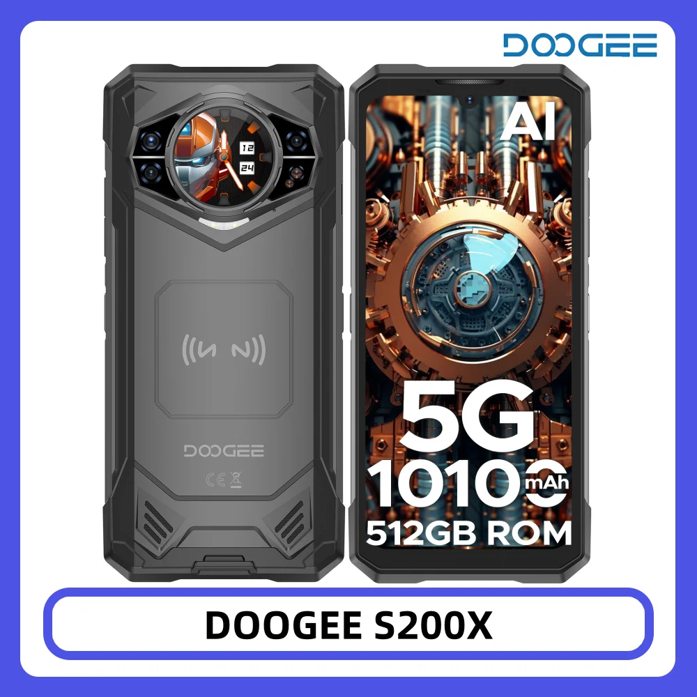 DOOGEE S200 X 5G Wytrzymały telefon komórkowy 32GB 512GB 6.72