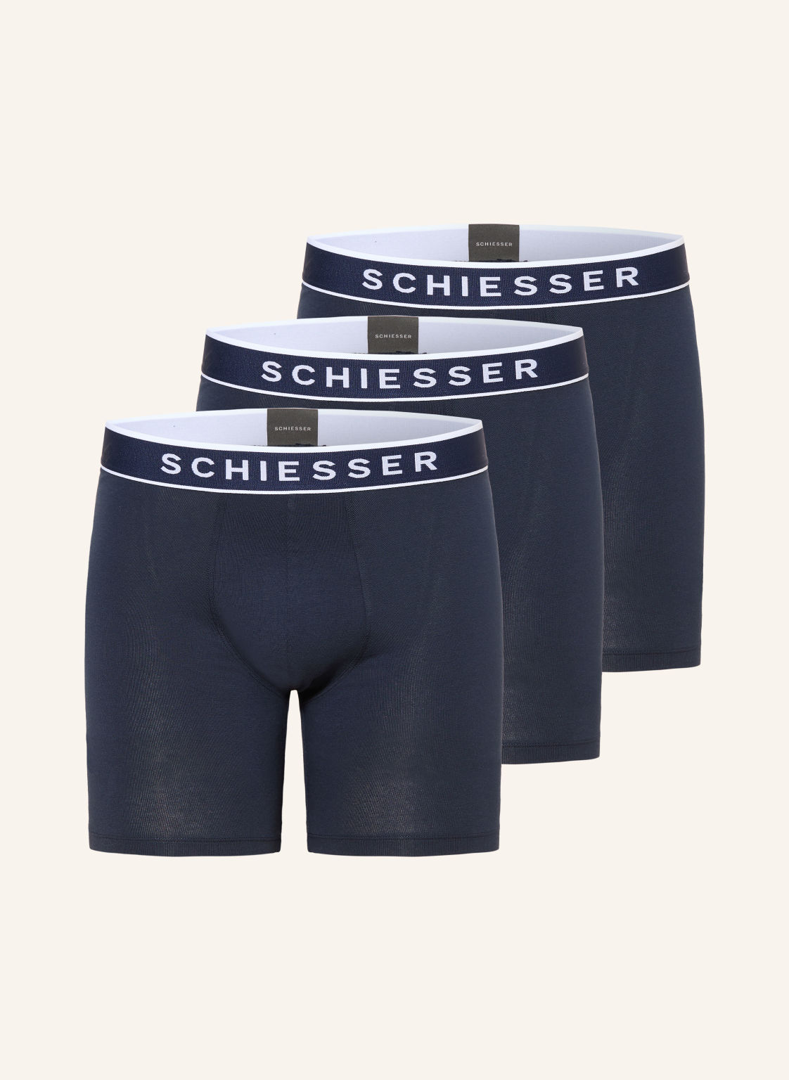 Schiesser Zestaw 3 Par Bokserek blau
