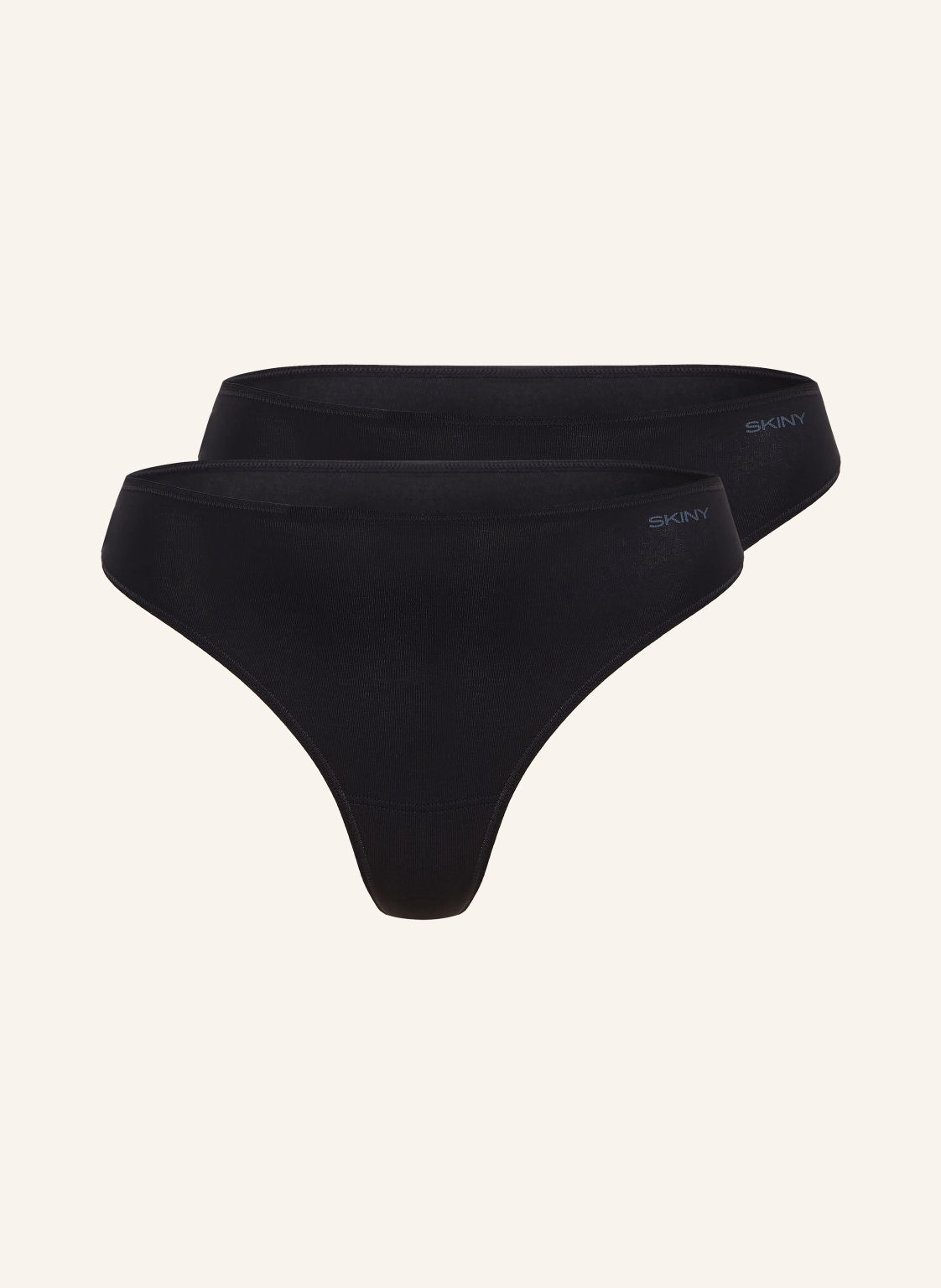 Skiny Zestaw 2 Sztuk Stringów Advantage Cotton Stretch schwarz