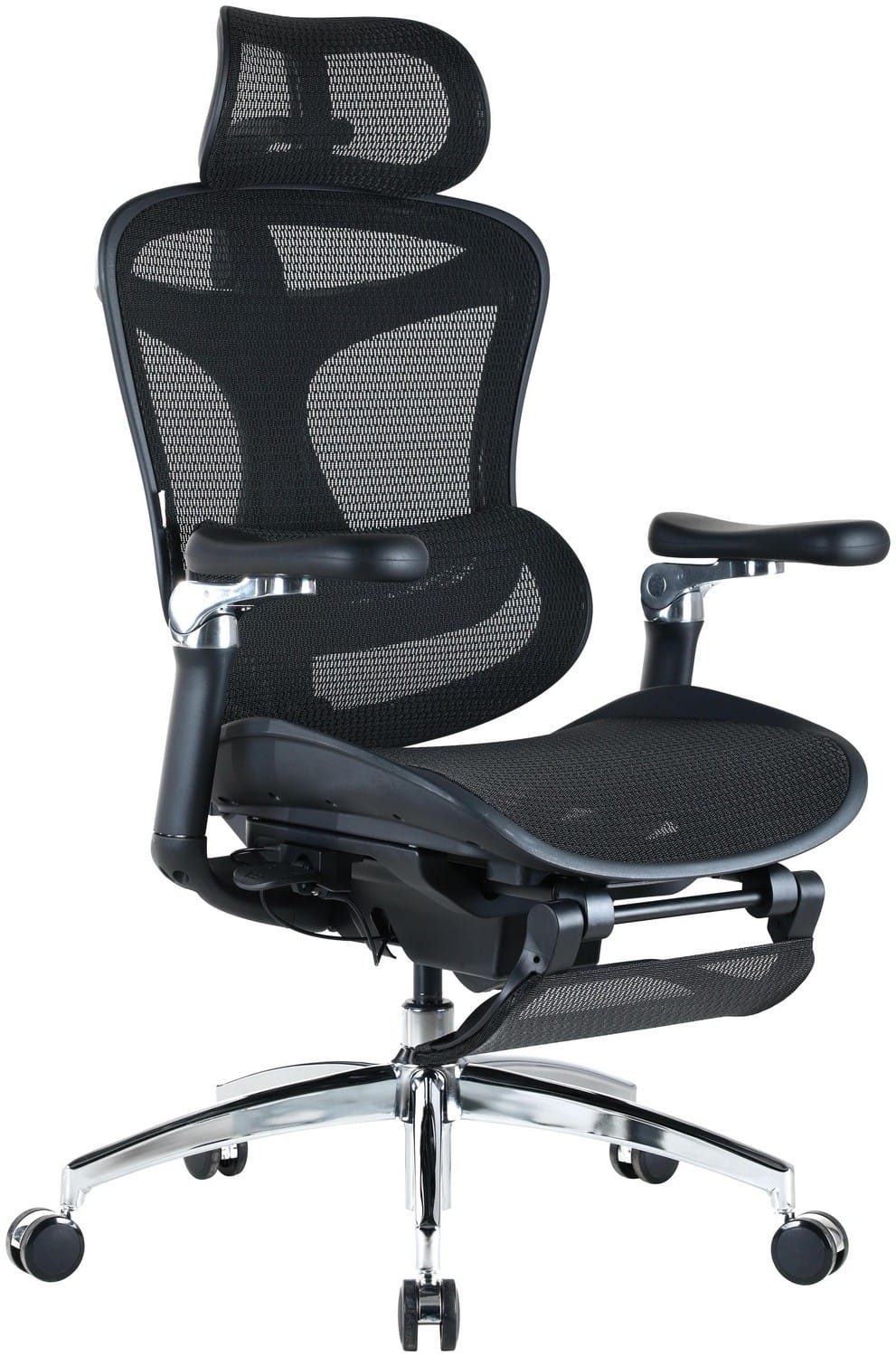 Sihoo DORO C300 Pro Mesh z podnóżkiem czarny DORO-C300-PRO-M101-JT
