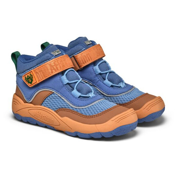 Buty barefoot dziecięce Affenzahn Low Boot Vegan Explory Bird of Paradise Rozmiar butów (UE): 33 / Kolor: niebieski/pomarańczowy