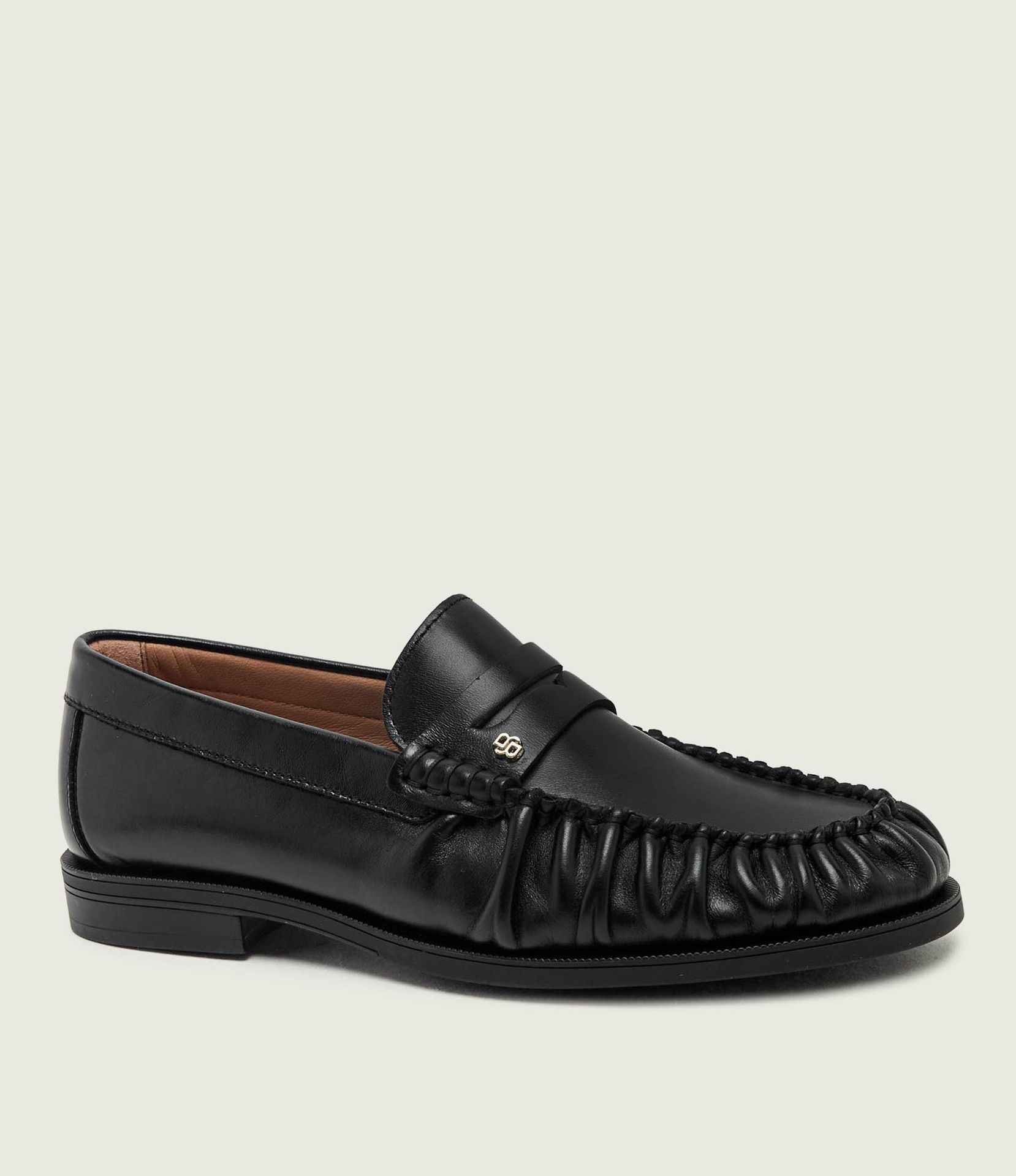 BOSS BLACK Skórzane loafersy Lycia_Mocc_LTWR