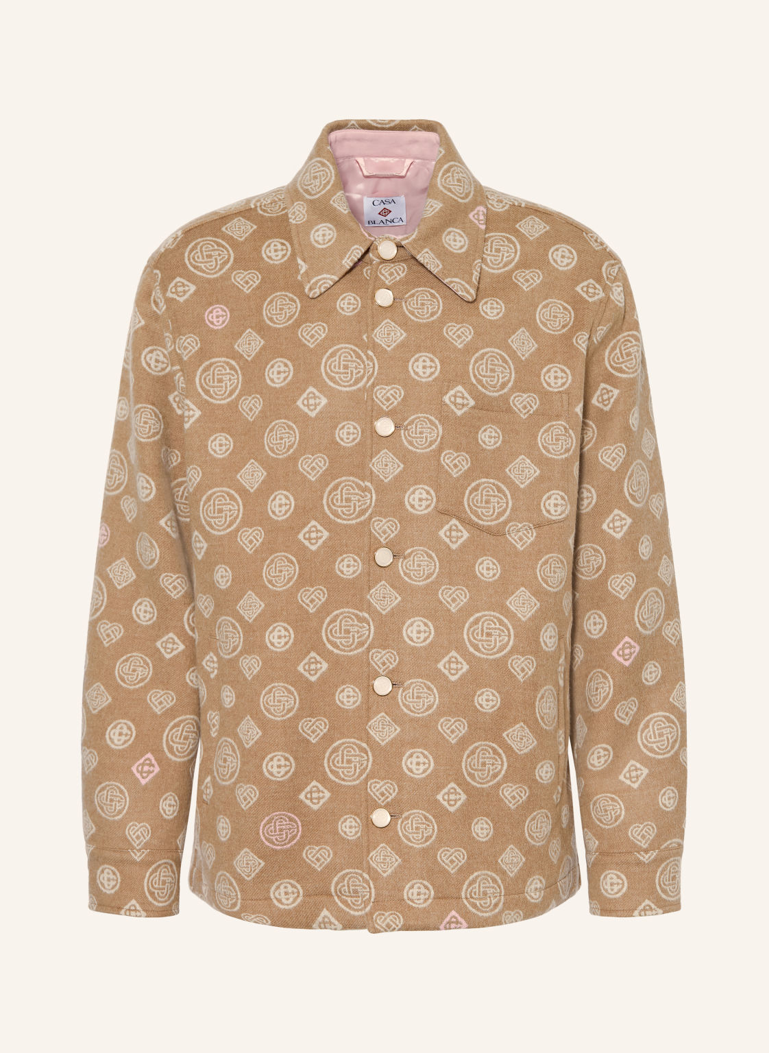 Casablanca Płaszcz Wierzchni Z Flaneli beige