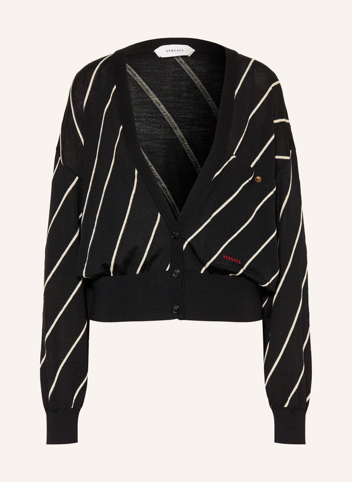Versace Kardigan schwarz