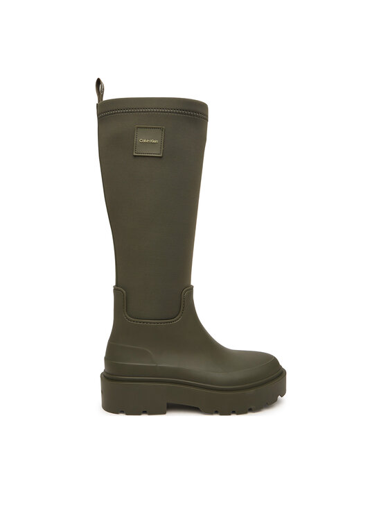 Calvin Klein Kalosze Rainboot High Rubber Neo HW0HW03180 Zielony
