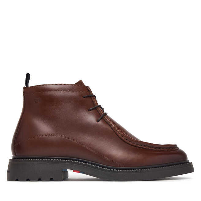 Trzewiki Tommy Hilfiger Corporate Casual Lth Moc Chukka FM0FM05987 Brązowy