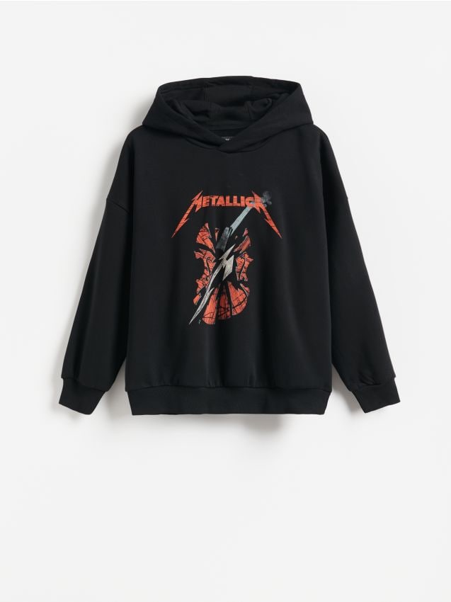 Reserved - Bluza z motywem Metallica - czarny
