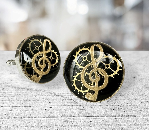 SPINKI do koszuli handmade - Nutka (black) II + Pudełko