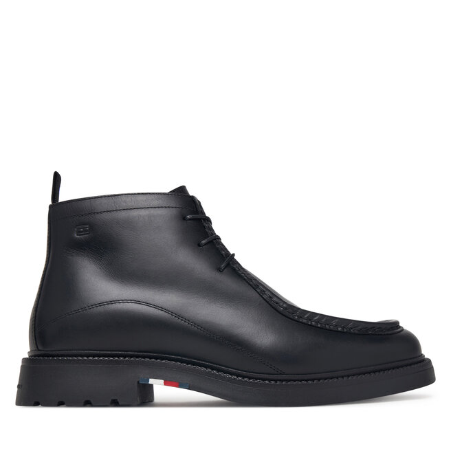 Trzewiki Tommy Hilfiger Corporate Casual Lth Moc Chukka FM0FM05987 Czarny
