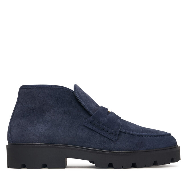 Botki Tommy Hilfiger Th Enamel Charm Loafer Boot FW0FW09680 Granatowy