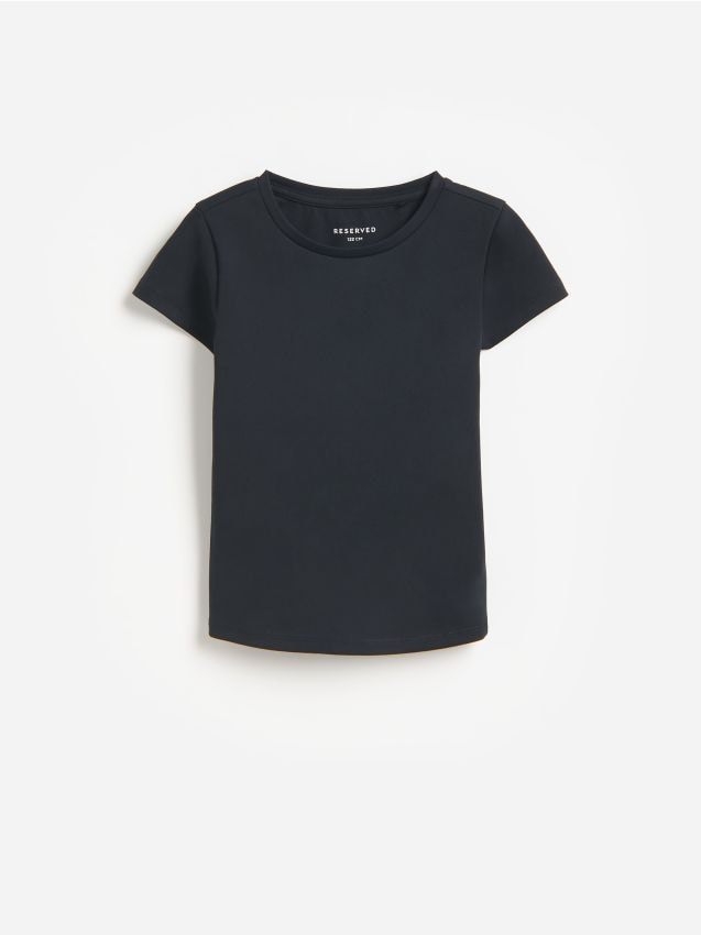 Reserved - Gładki t-shirt - czarny