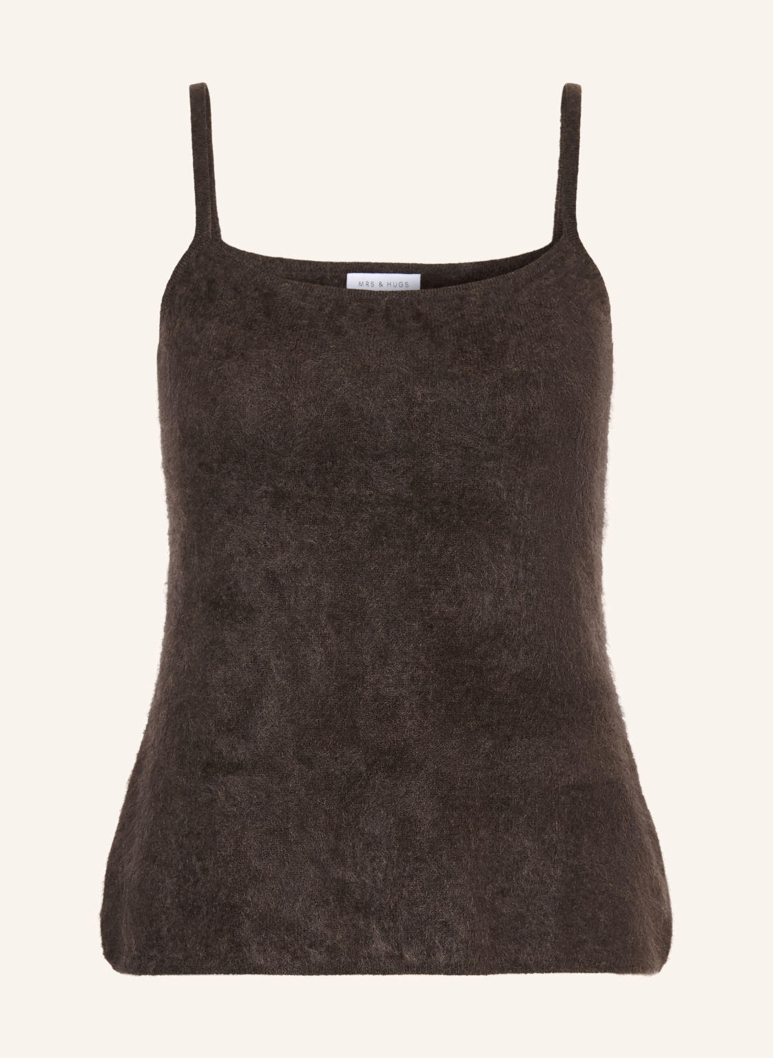 Mrs & Hugs Dzianinowy Top Z Kaszmiru braun