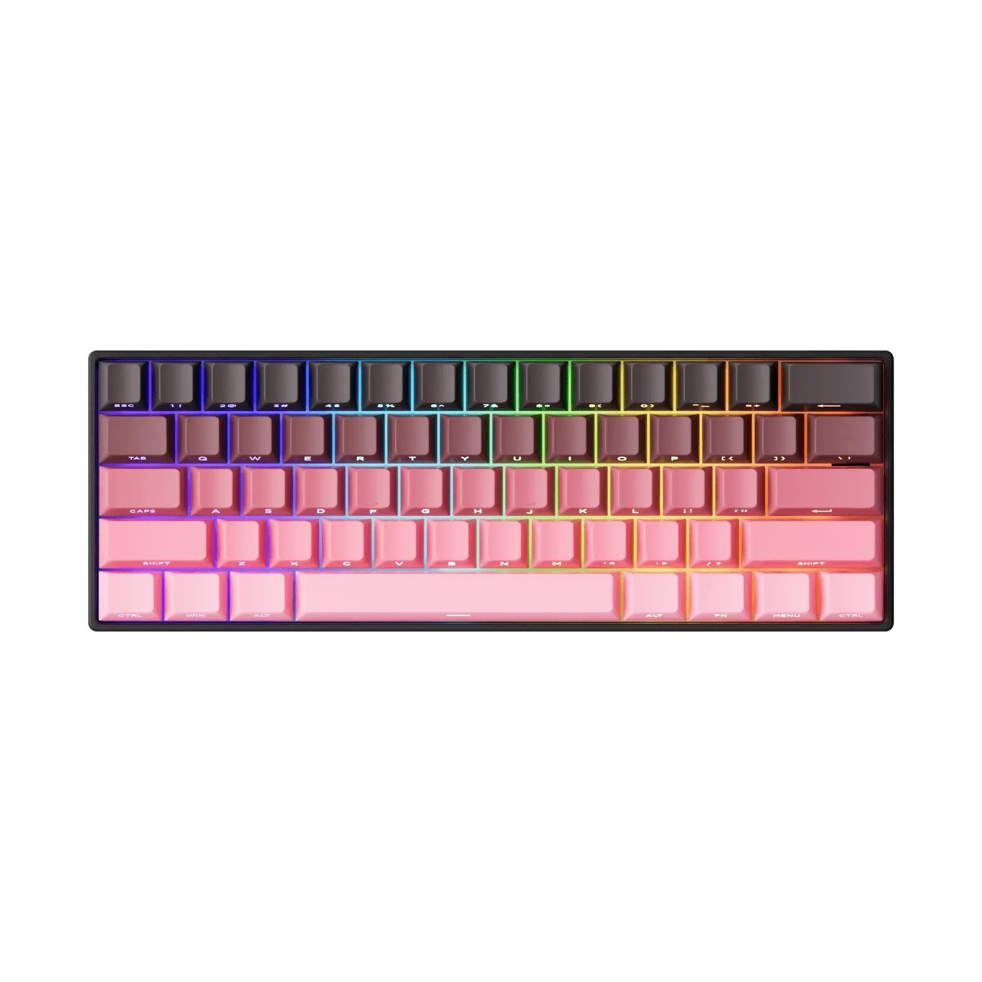 MonsGeek - FUN60 Pro HE Side-Printed Black & Pink Gradient - Klawiatura Magnetyczna MGFUN60PROHEAGMBPG