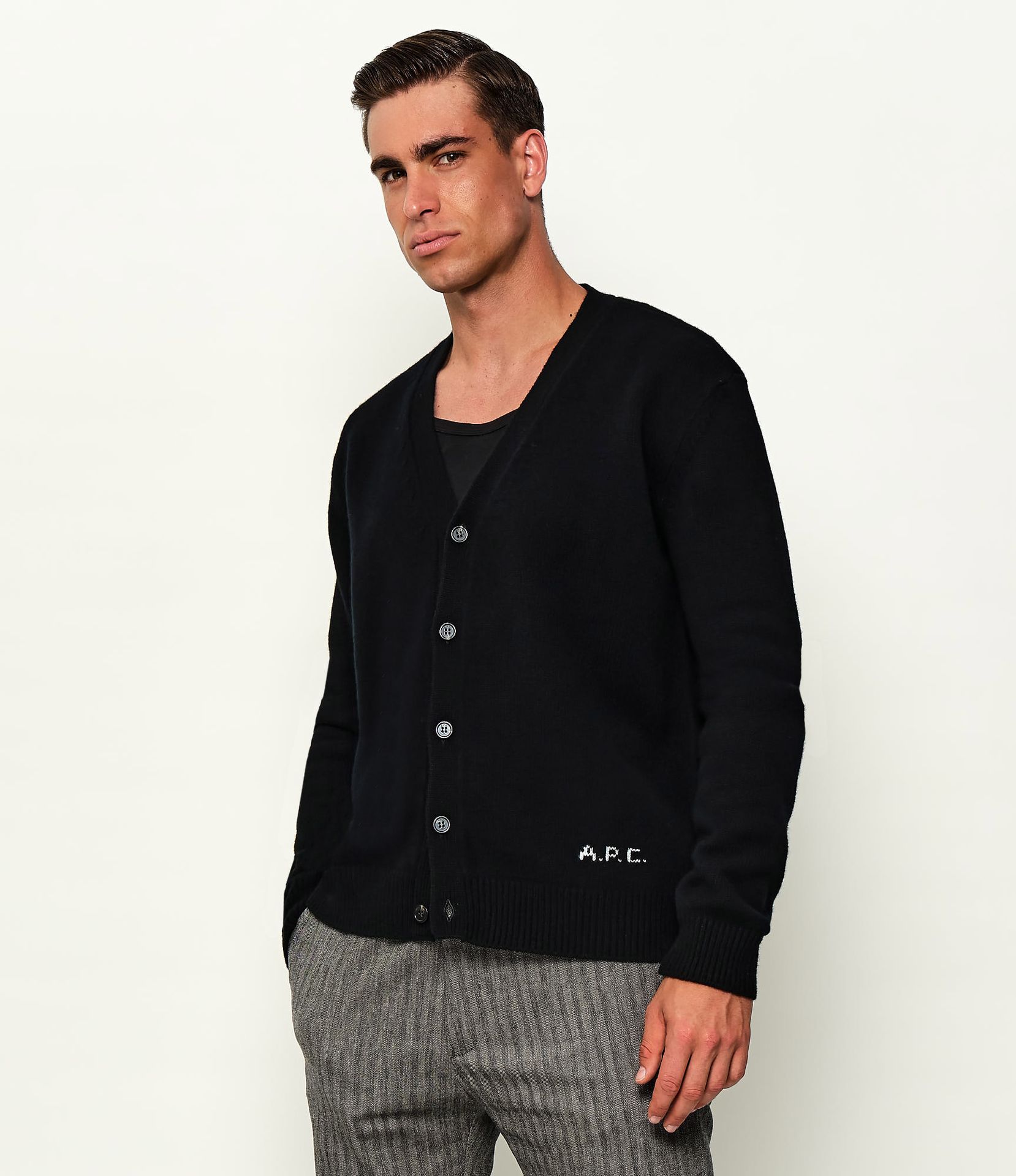 A.P.C. Wełniany kardigan Kevin Regular Fit