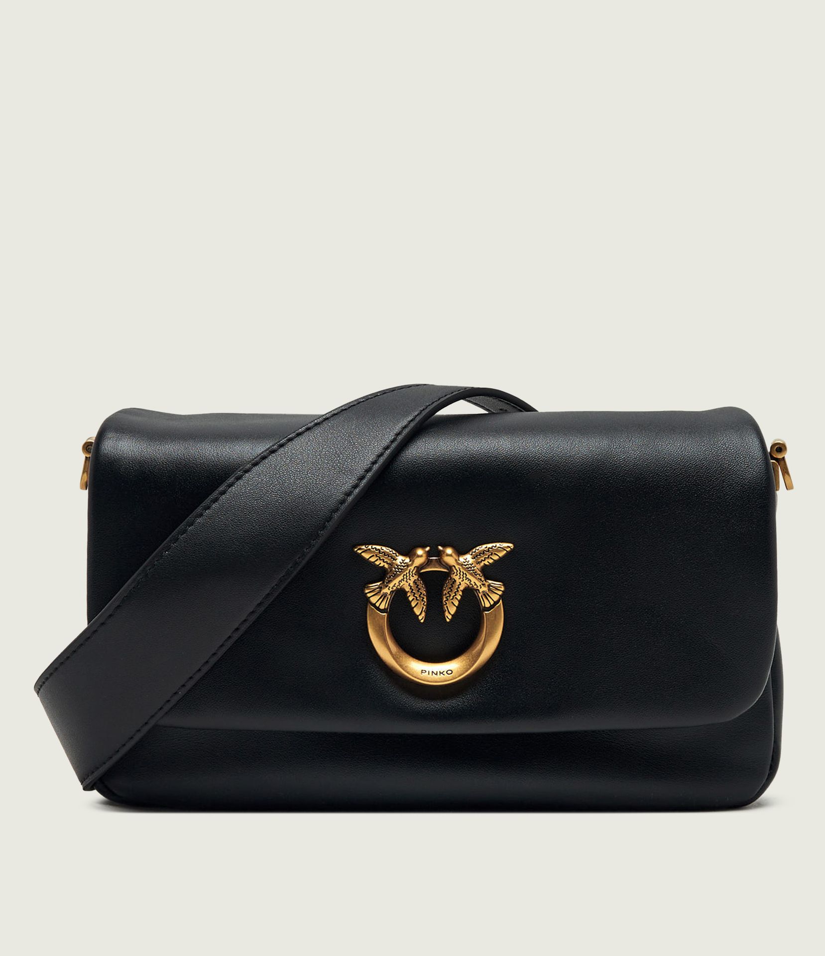 Pinko Skórzana torebka na ramię Click Soft Horizontal Mini