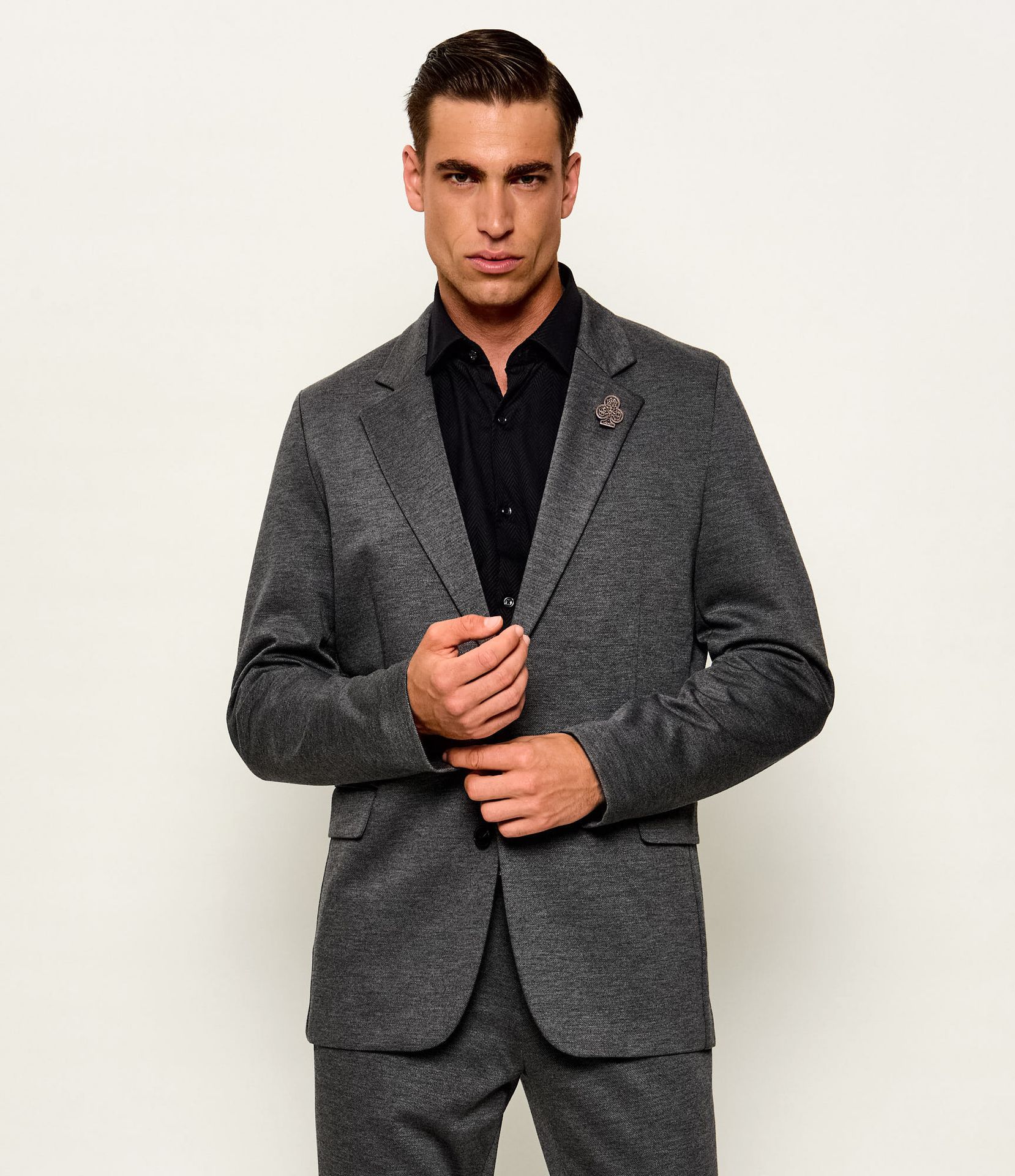 HUGO Marynarka Anton263X-H Extra slim fit z dodatkiem wełny