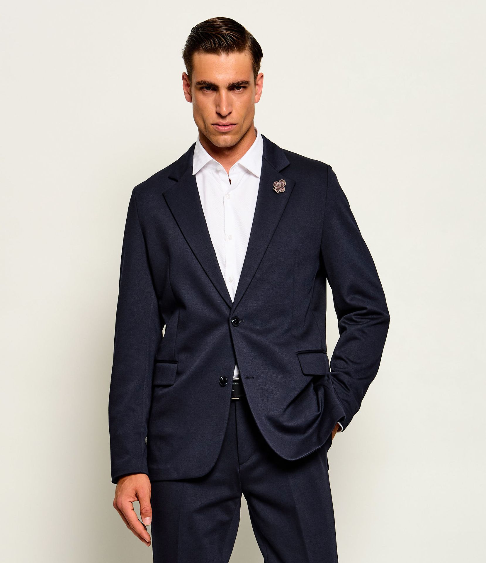HUGO Marynarka Anton263X-H Extra slim fit z dodatkiem wełny