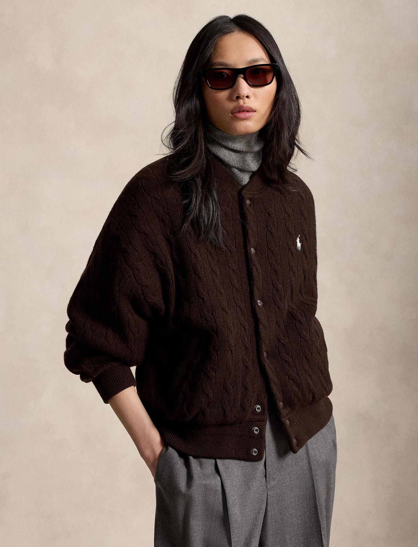 POLO RALPH LAUREN Wełniana kurtka bomber Relaxed fit z dodatkiem kaszmiru