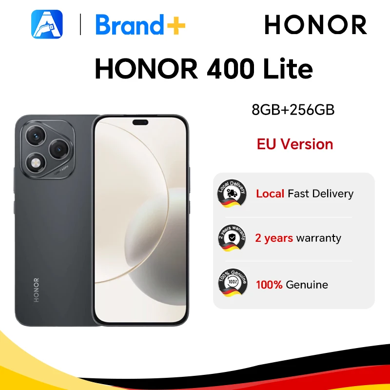 HONOR 400 Lite 5G, wersja EU, smartfon 5G, główny aparat 108MP, MTK Dimensity 7025-Ultra, bateria 5230 mAh, 6,7-calowy ekran AMOLED Velvet Black