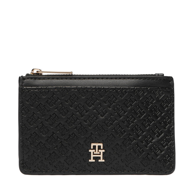 Etui na karty kredytowe Tommy Hilfiger Th Icon Long Cc Holder Mono AW0AW19166 Czarny