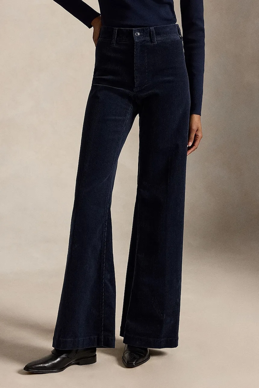 Polo Ralph Lauren spodnie flare z bawełną damskie