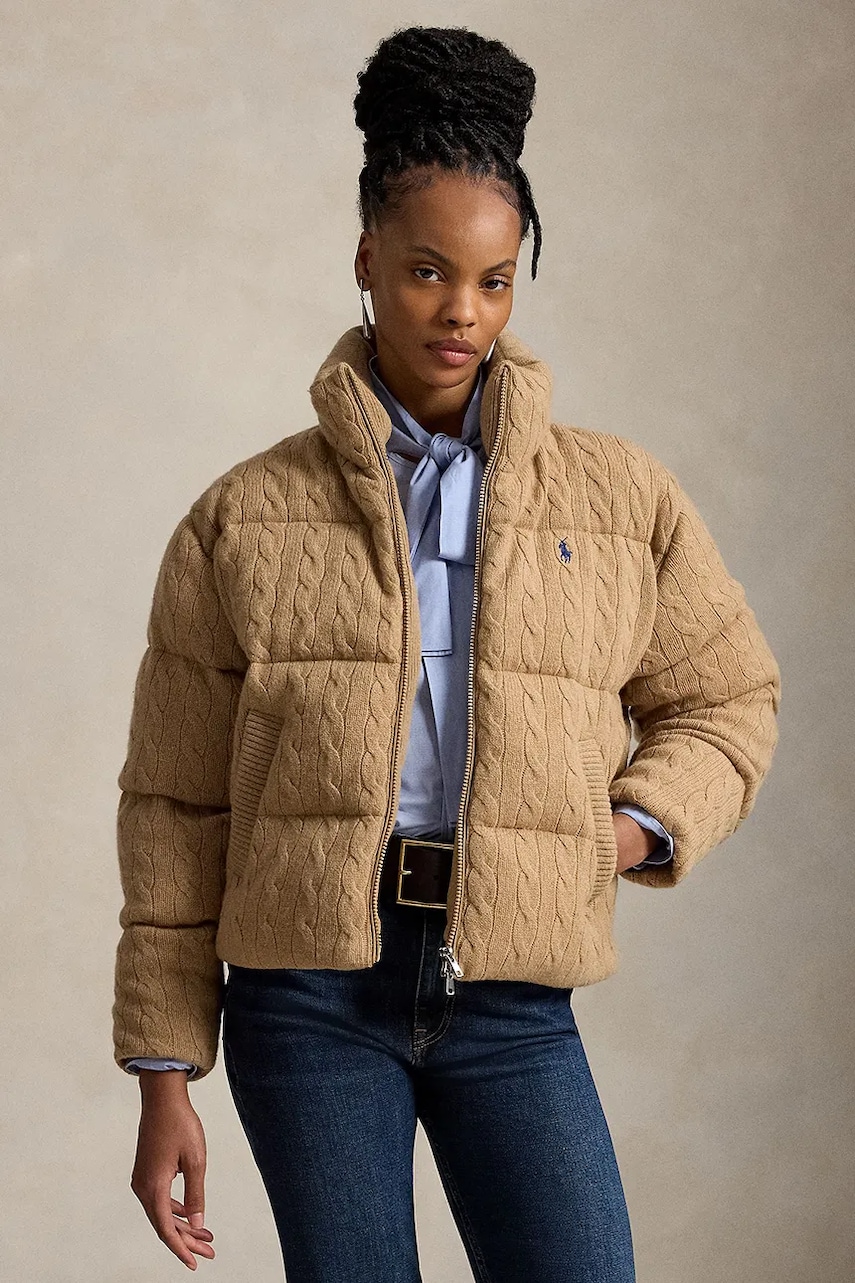 Polo Ralph Lauren kurtka pikowana damska z wełną