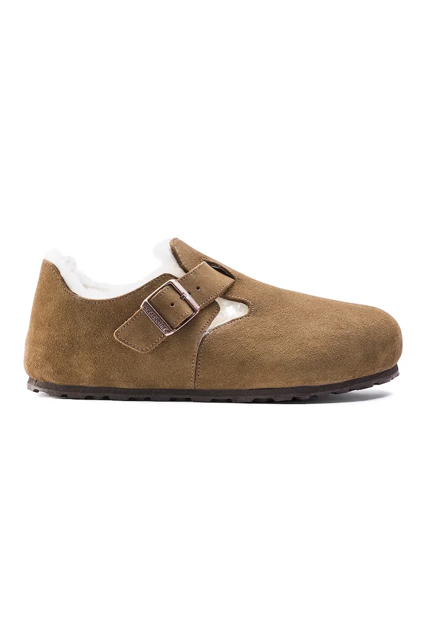Birkenstock London Shearling LEVE półbuty damskie zamszowe