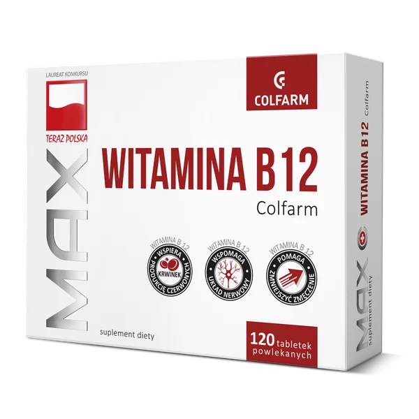 Colfarm Vita B12 Max, 120 tabletek powlekanych