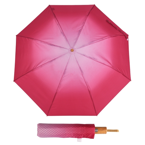 Parasol Damski Półautomatyczny Składany Romby Czerwone Do Torebki