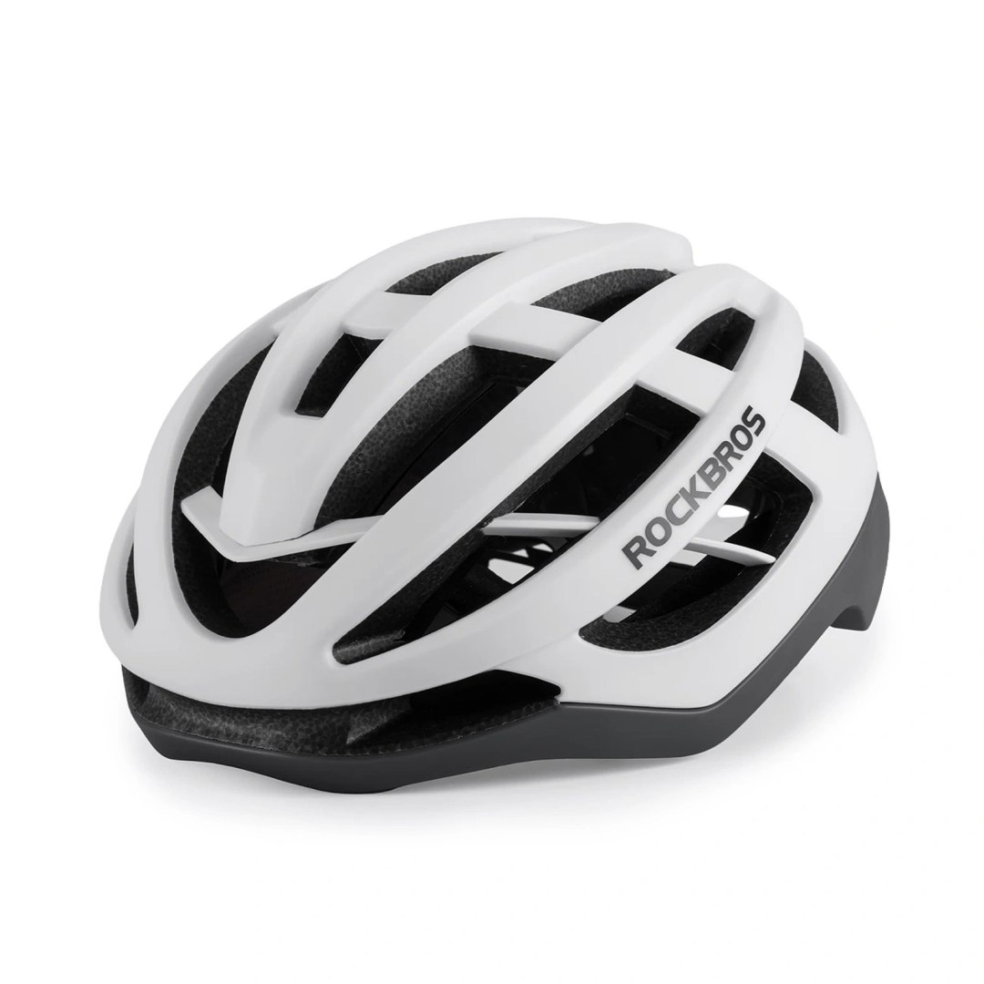Kask ochronny rowerowy HC-58WG-L 58-61 cm - biało-szary