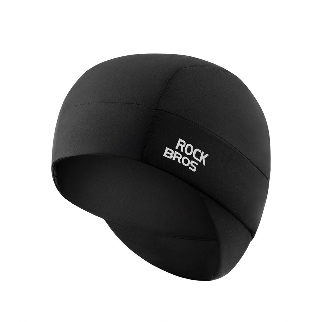 Czapka rowerowa zimowa dwustronna rozmiar 54-61 cm - czarna