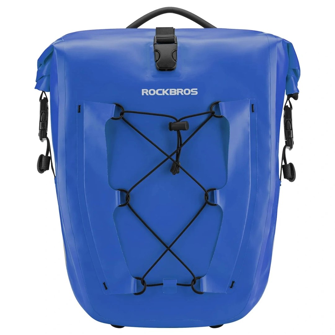 Torba sakwa rowerowa wodoodporna 25-32L - niebieska
