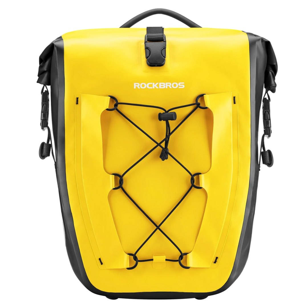 Torba sakwa rowerowa wodoodporna 25-32L - żółta