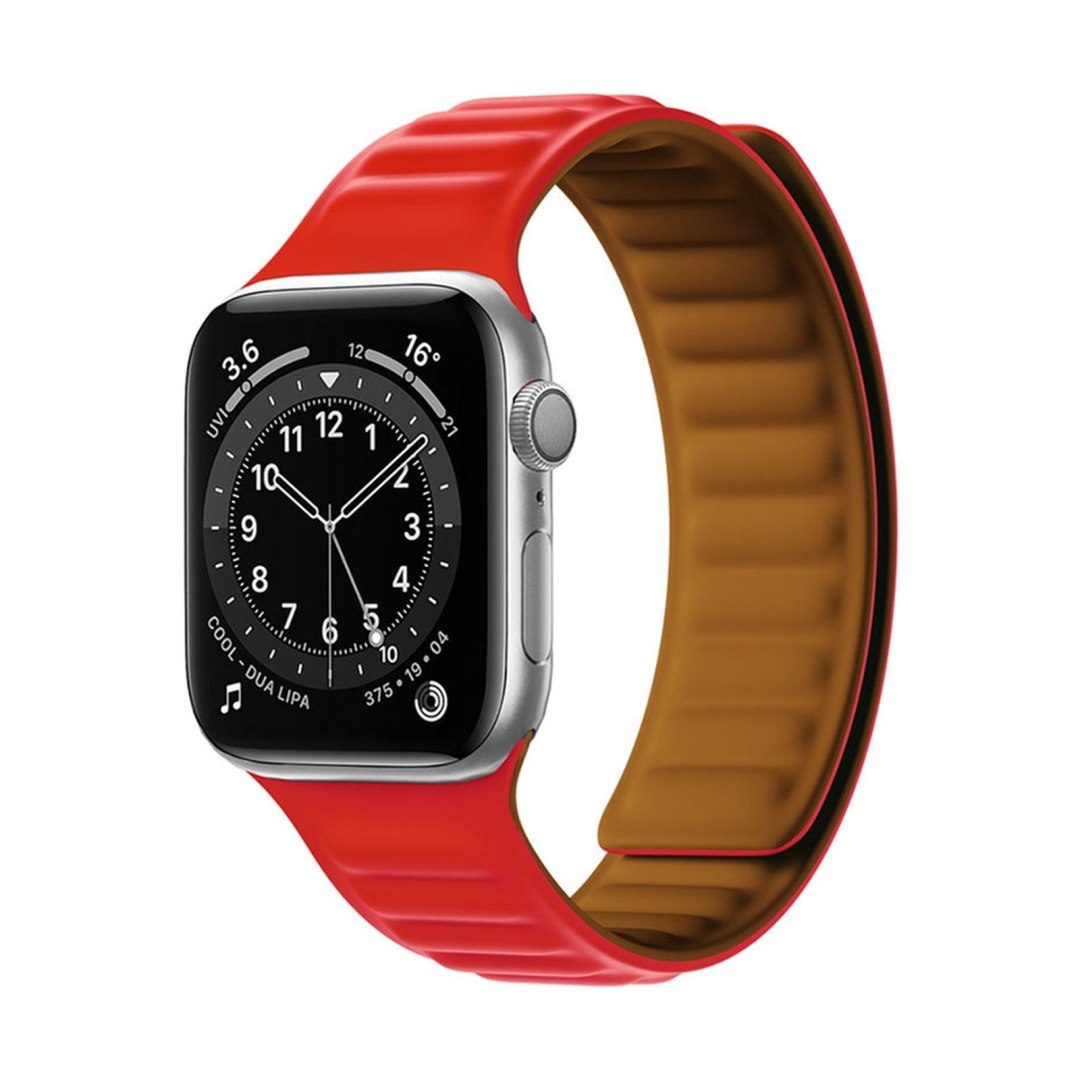Pasek magnetyczny opaska bransoleta do Apple Watch 41 mm - czerwony