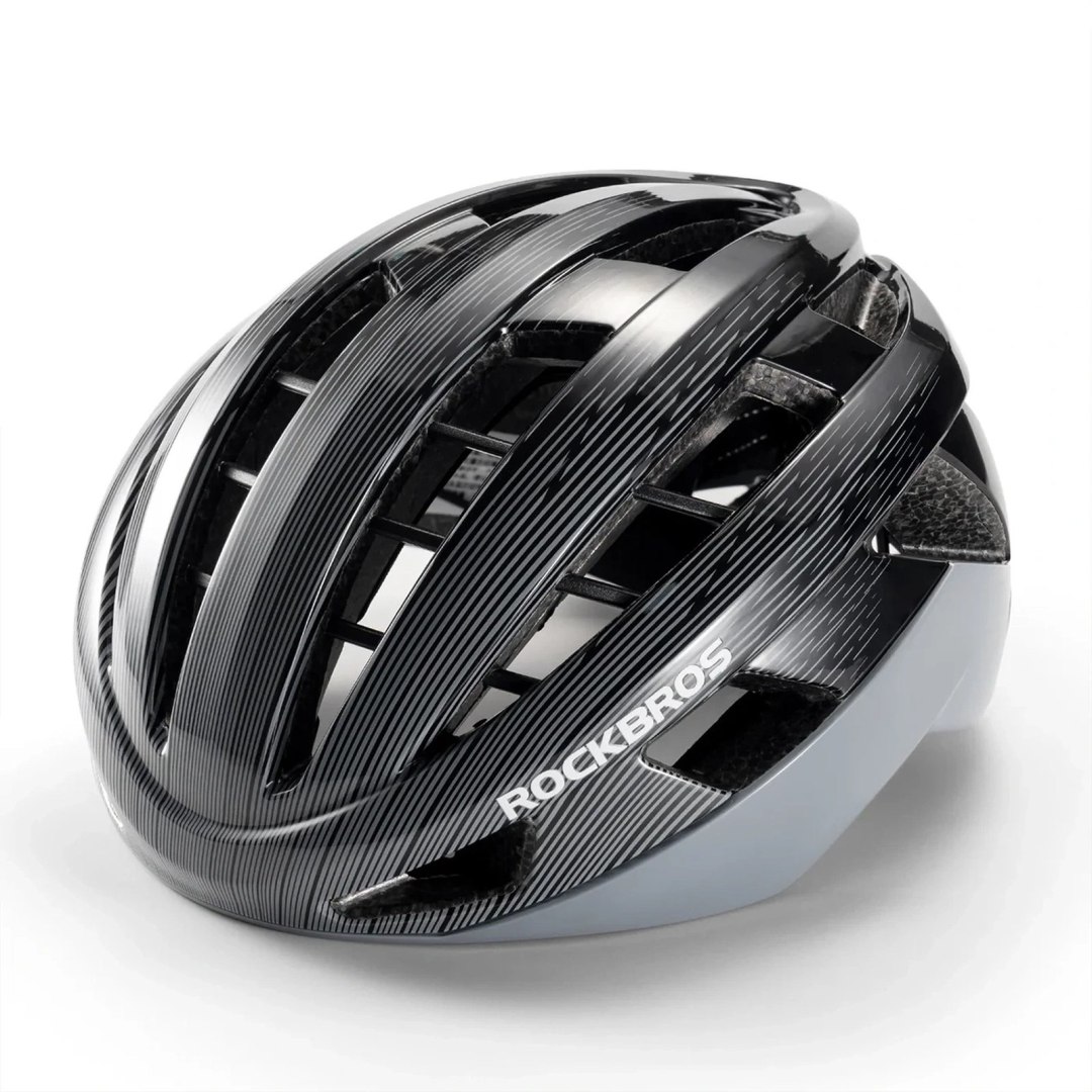 Kask rowerowy regulowany 54-58 cm - czarny