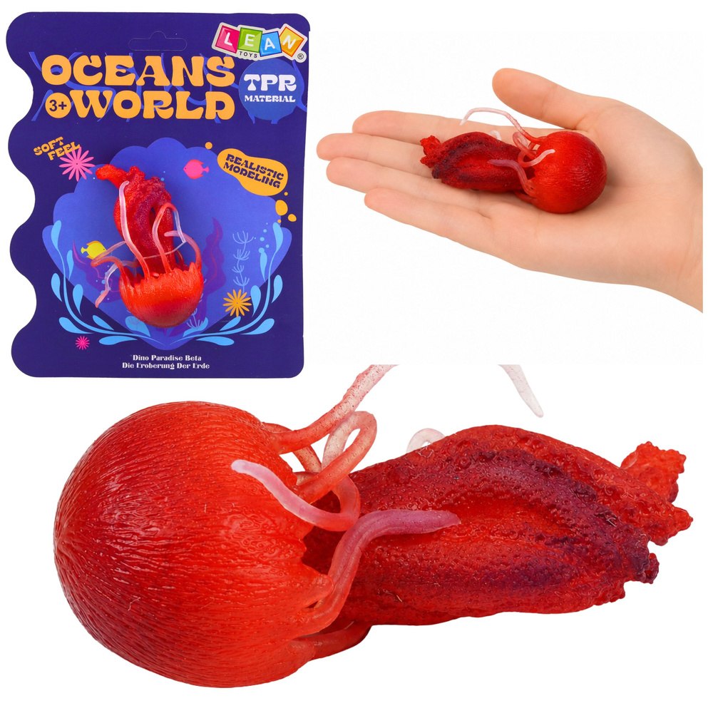 Gumowa Figurka Meduza Rozciągliwa Realistyczna Zwierzę Morskie 9 cm