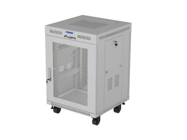 Szafa instalacyjna rack stojąca 19 cali 15U 600x800 drzwi perforowane LCD (Flat pack) szara FF01-6815-23SL