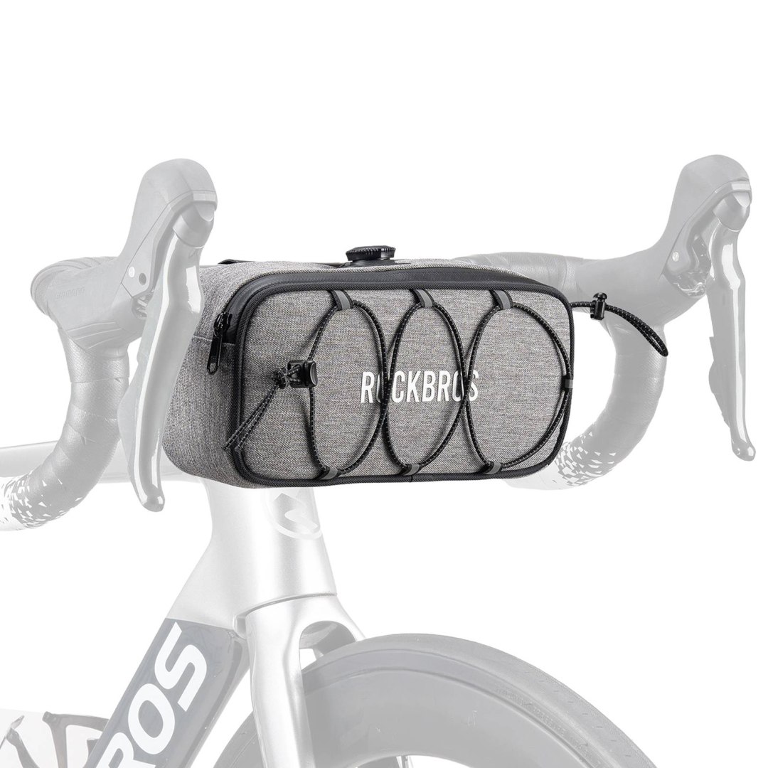 Torba sakwa rowerowa na kierownicę wodoodporna 1.9 l - szara