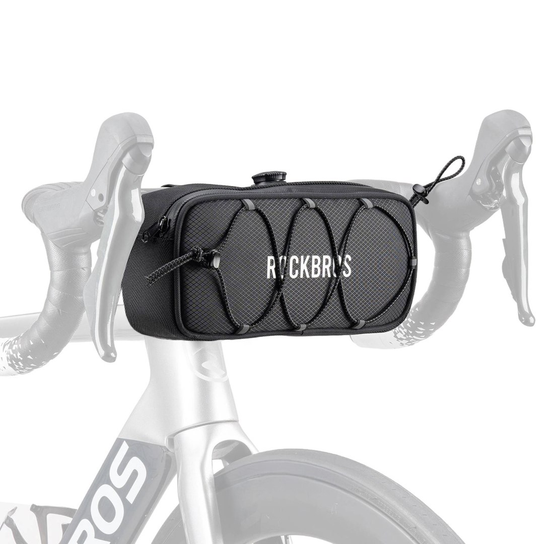 Torba sakwa rowerowa na kierownicę wodoodporna 1.9 l - czarna