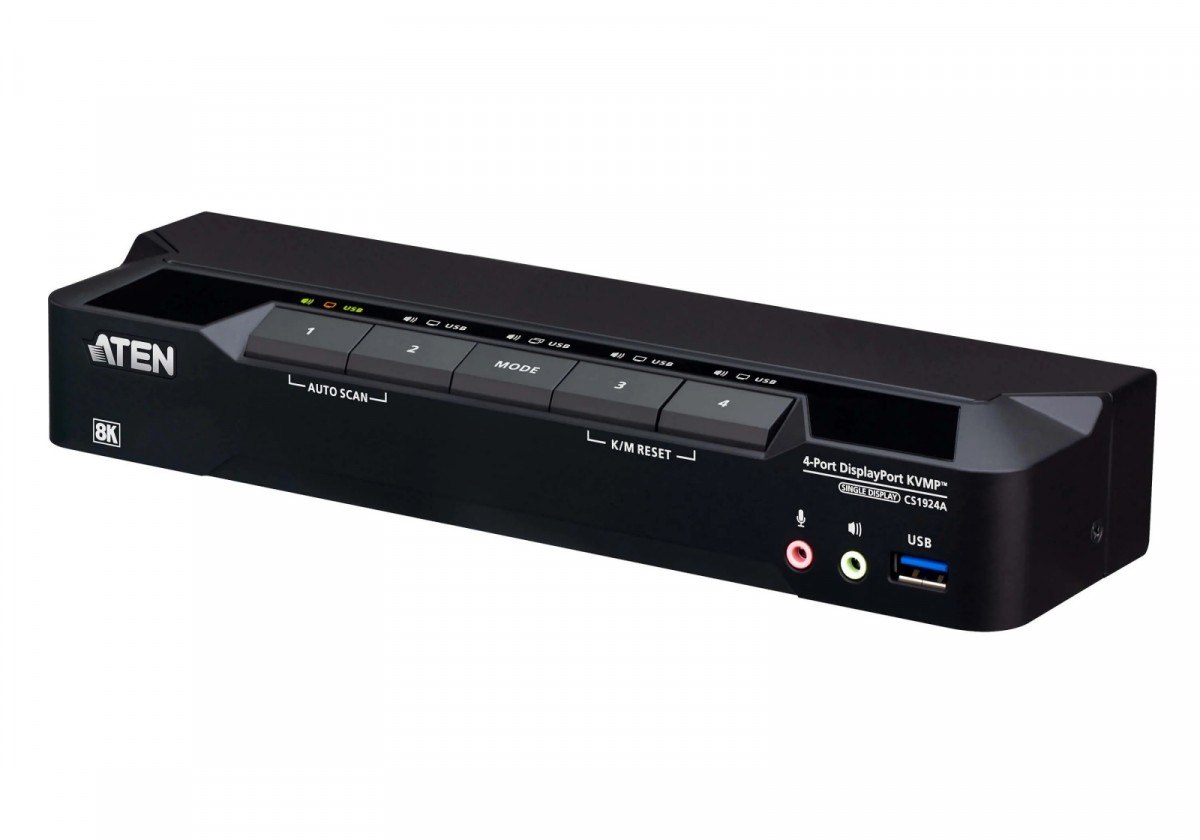 Aten Przełącznik KVMP 4-Port USB 3.0 8K DisplayPort CS1924A-AT-G
