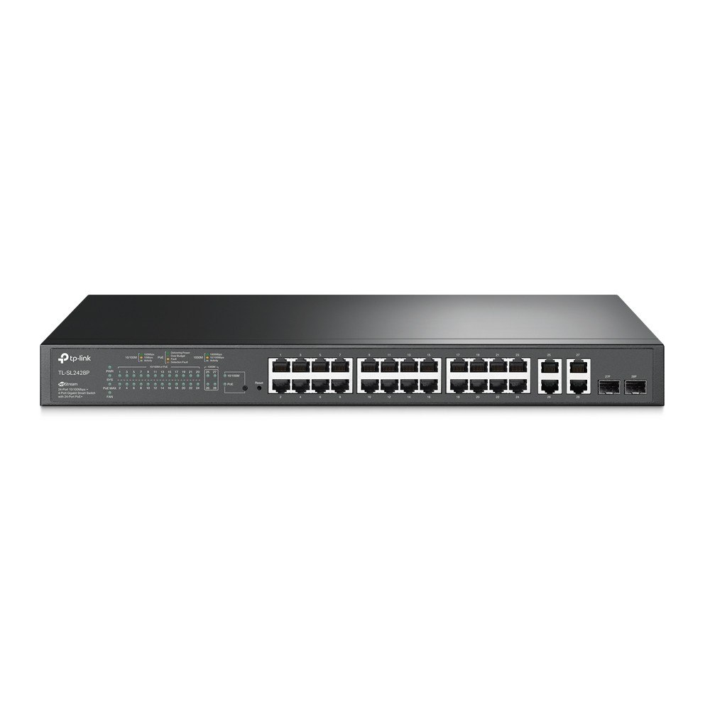 TP-Link Przełącznik SL2428P Switch Smart 24PoE+ 2GE 2SFP