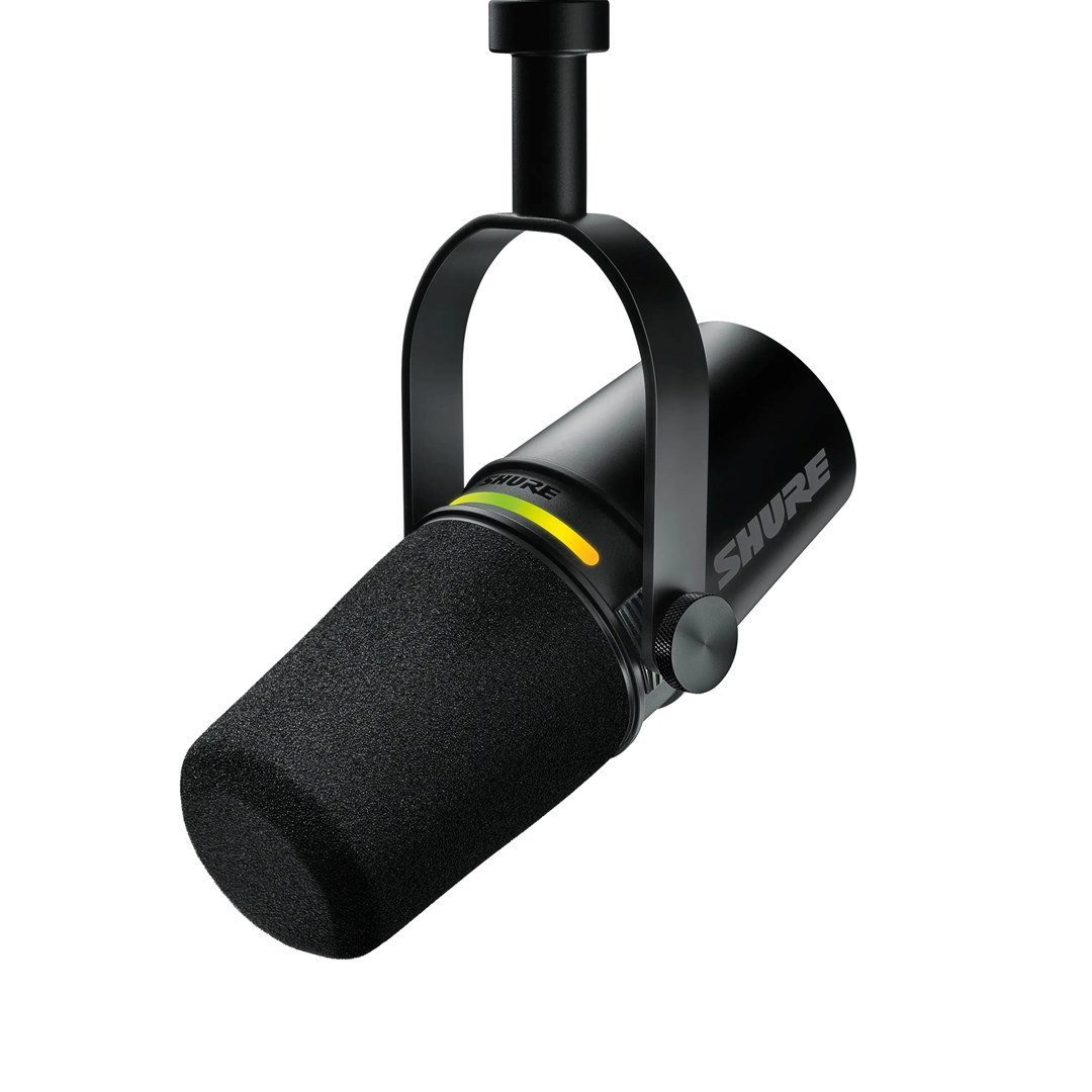 Shure MV7+-K - Mikrofon lektorski/wokalny ze złączem XLR/USB-C Czarny (OUTLET)